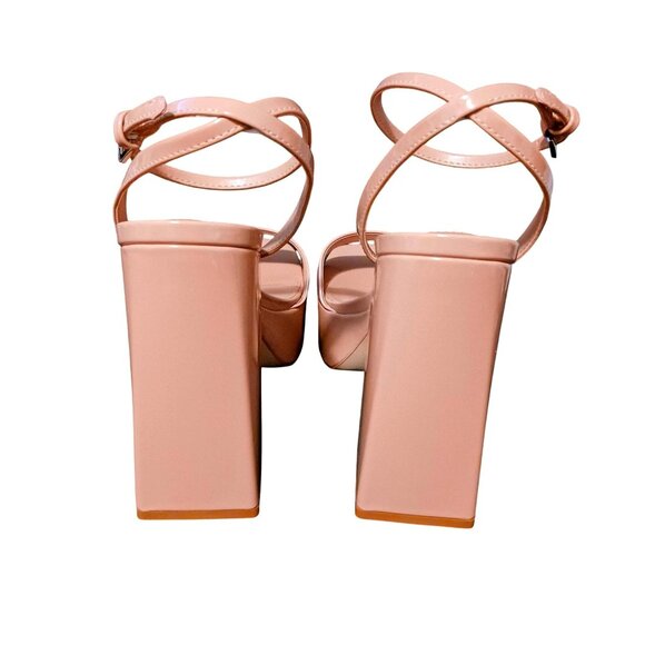 Aqua Tan Block Heel Sandals - Picture 8 of 11